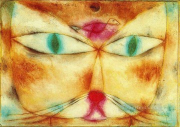 抽象的かつ装飾的 Painting - 猫と鳥の抽象表現主義